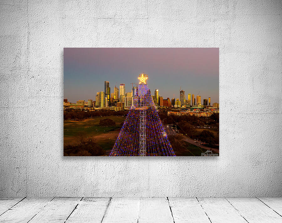 Cityscape of downtown Austin from the west in Zilker park 2025 Wall Preview