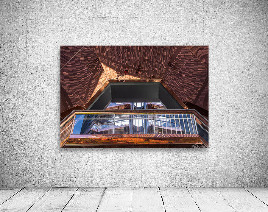 Reflective surface of the Vessel with photographer below Wall Preview