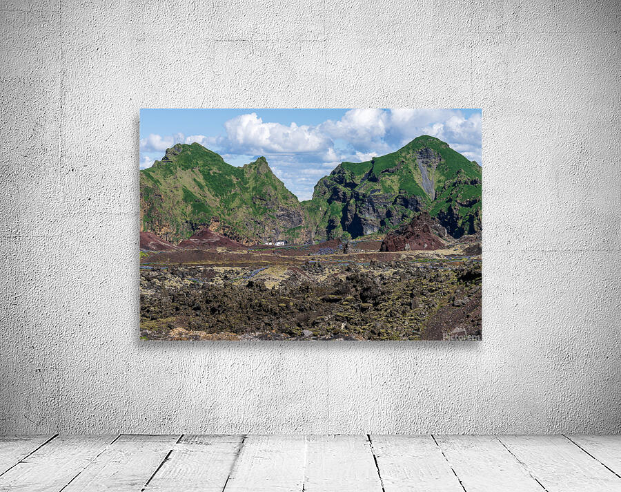 View from volcanic summit of Eldfell with Viking Neptune cruise Wall Preview