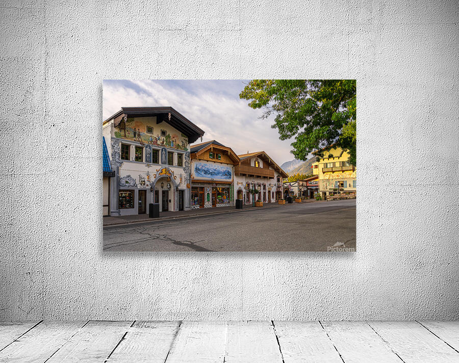 Alpine scenes on hat and candle store in Leavenworth WA Wall Preview