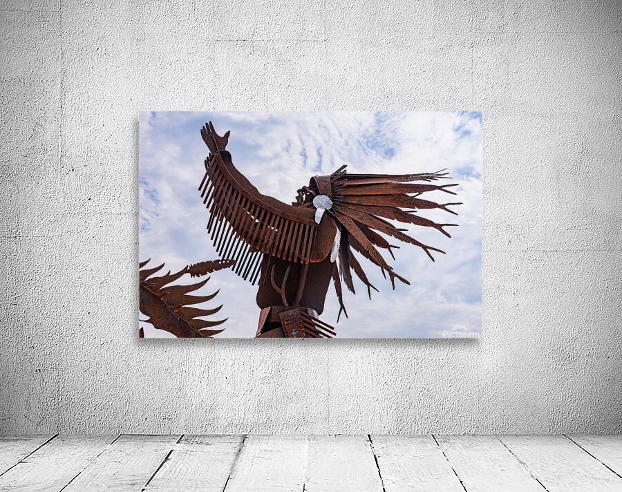 The Salmon Chief metal sculpture in Entiat City Park Washington  Wall Preview