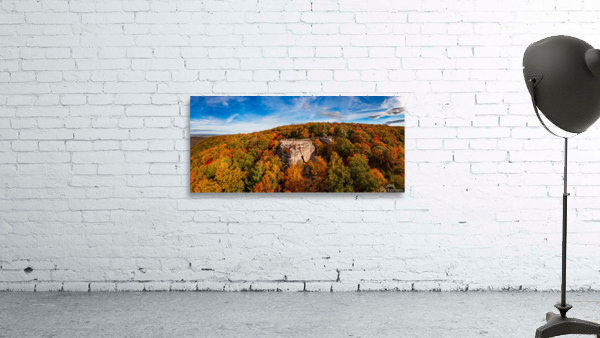 Coopers Rock state park overlook in West Virginia with fall colors by Steve Heap