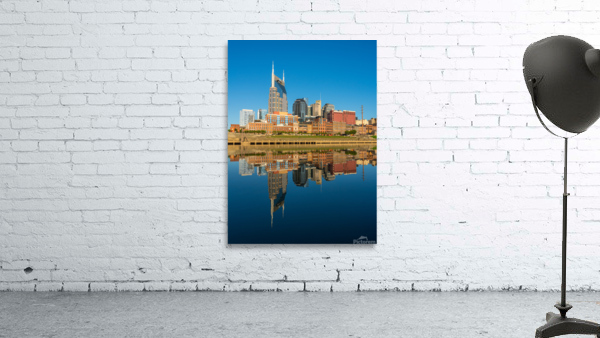 Reflection of Nashville in Tennessee with Cumberland River by Steve Heap