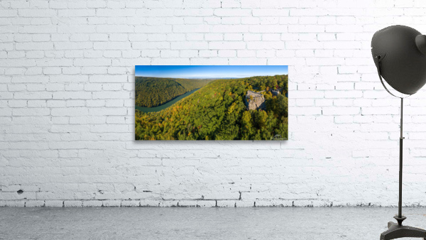 Panorama of Coopers Rock state park overlook by Steve Heap