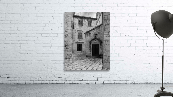 Narrow streets in Kotor in black and white by Steve Heap