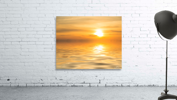 Sunset over calm ocean or sea by Steve Heap