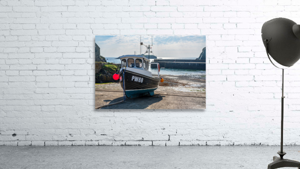 Fishing boat in old harbour at Mullion Cove in Cornwall by Steve Heap