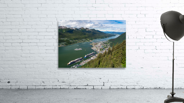 View from Mount Roberts down to port of Juneau Alaska by Steve Heap