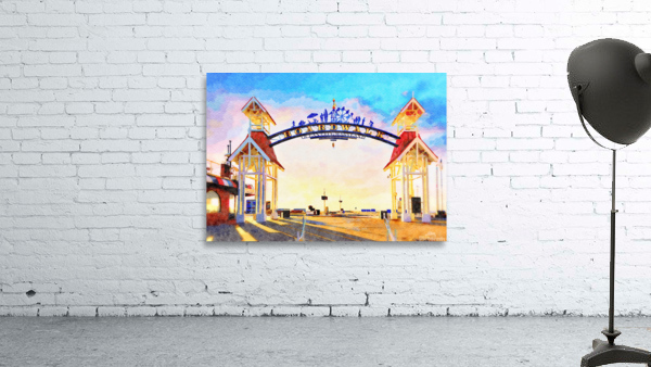 Watercolor of famous sign above Ocean City