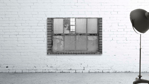 Old rusty window in warehouse in black and white by Steve Heap