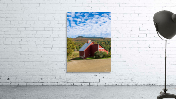 Grandview Farm barn with fall colors in Vermont by Steve Heap