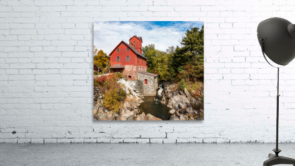 Old Red Mill in Jericho Vermont during the fall by Steve Heap