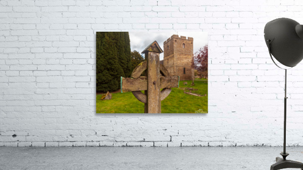 Old wooden cross in Stokesay graveyard by Steve Heap