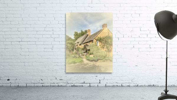 Faded cotswold stone house in Ilmington Wall Preview