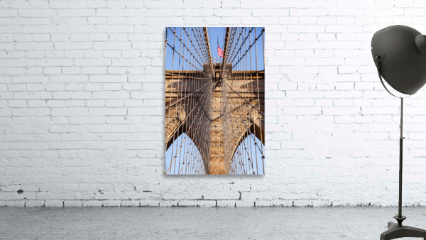 Detail of suspension on Brooklyn Bridge by Steve Heap
