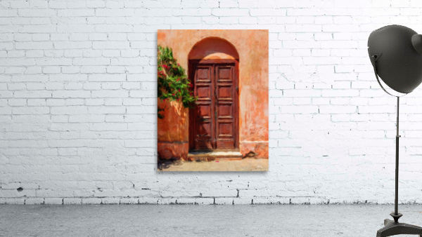 Oil painting of old door in Colonia del Sacramento by Steve Heap