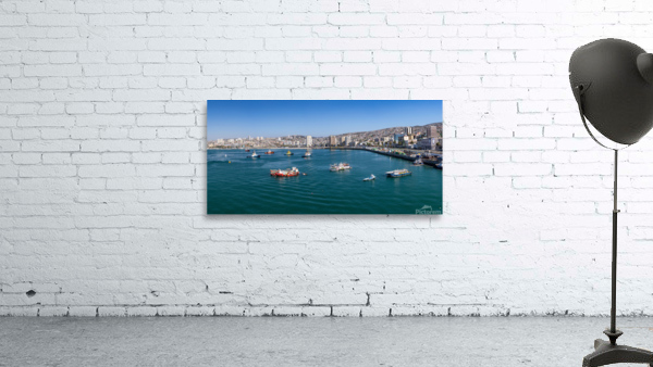 Panorama of Valparaiso harbor in Chile by Steve Heap