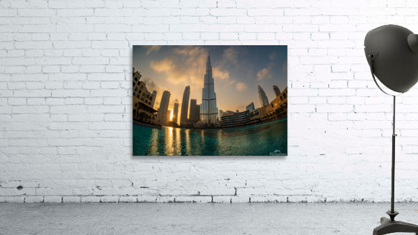 Sunset over the towers of Dubai downtown business district by Steve Heap