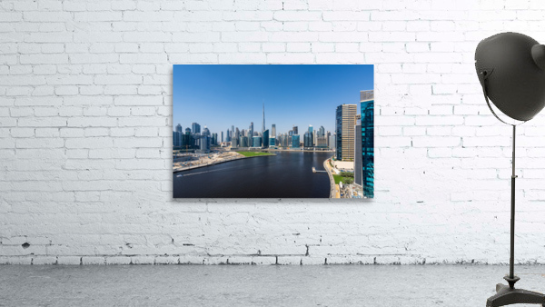 Offices and apartments of Dubai Business Bay with district behin Wall Preview