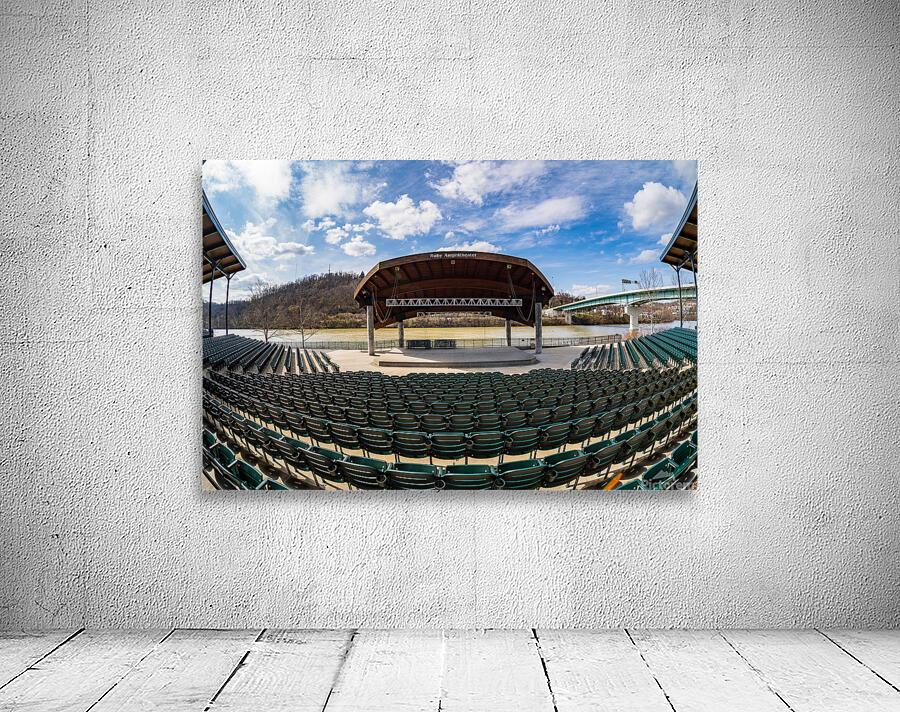 Fisheye lens view of Ruby Amphitheater in Morgantown WV Wall Preview