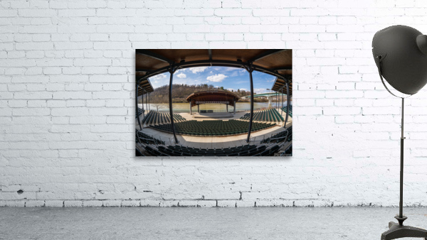 Fisheye lens view of Ruby Amphitheater in Morgantown WV by Steve Heap