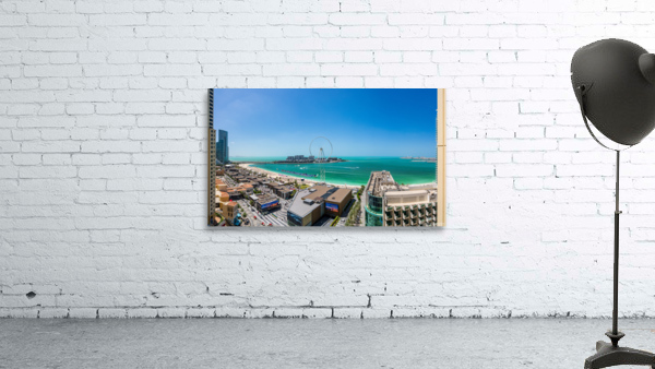 Panorama of Dubai observation wheel on Bluewaters Island by Steve Heap