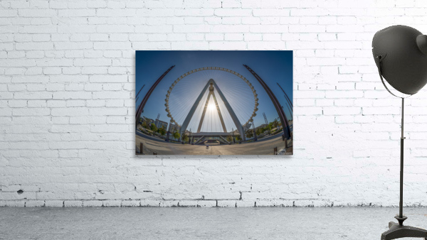 Fisheye view of Ain Dubai observation wheel on Bluewaters Island Wall Preview