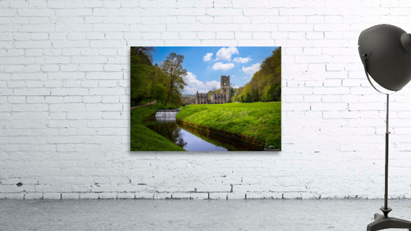 Springtime at Fountains Abbey ruins in Yorkshire England by Steve Heap