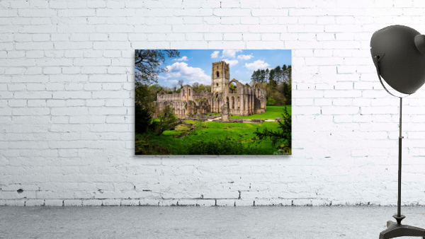 Springtime at Fountains Abbey ruins in Yorkshire England by Steve Heap
