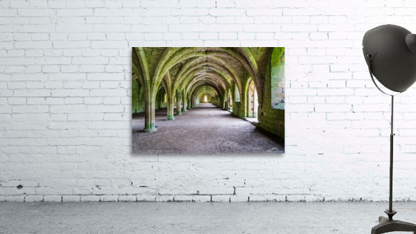 Cellarium at Fountains Abbey ruins in Yorkshire England by Steve Heap