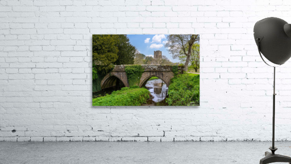 Stone bridge at Fountains Abbey ruins in Yorkshire England by Steve Heap