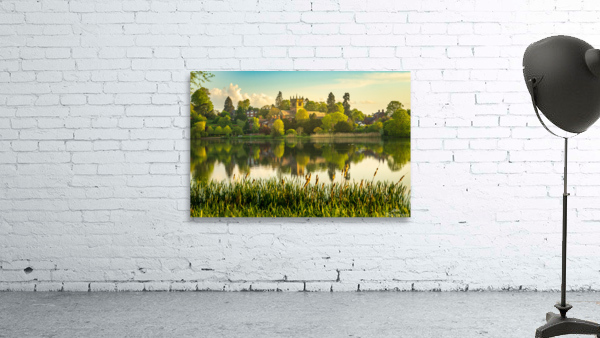 View across the Mere to the town of Ellesmere in Shropshire by Steve Heap