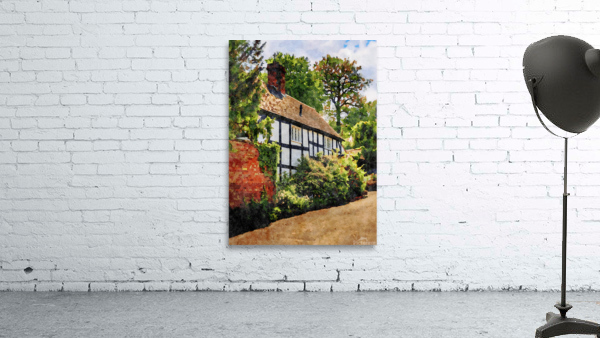 Water color of tudor home in Ellesmere Shropshire by Steve Heap