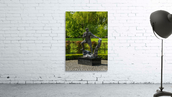  Portrait of Wilfred Owen statue in Oswestry park in Shropshire Wall Preview