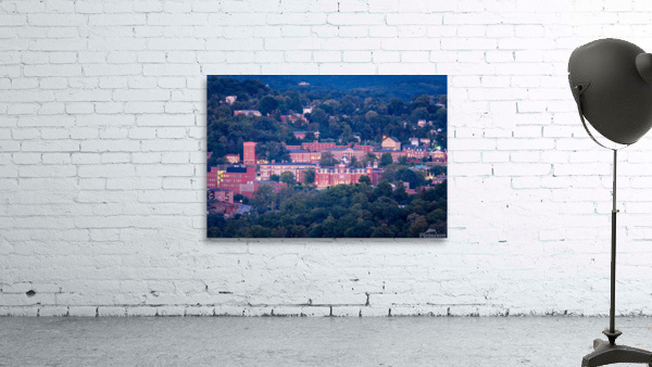 Downtown campus of West Virginia university at dusk by Steve Heap