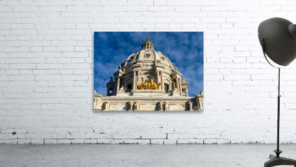 Dome and statue of the State Capitol building in St Paul by Steve Heap