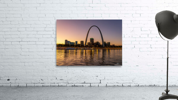 Reflections of St Louis and Gateway Arch in Mississippi River by Steve Heap