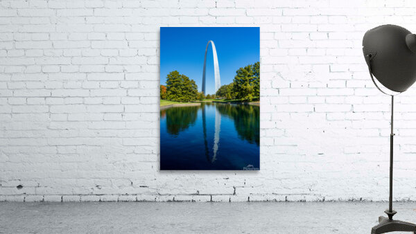 Gateway Arch of St Louis Missouri reflecting in the lake by Steve Heap