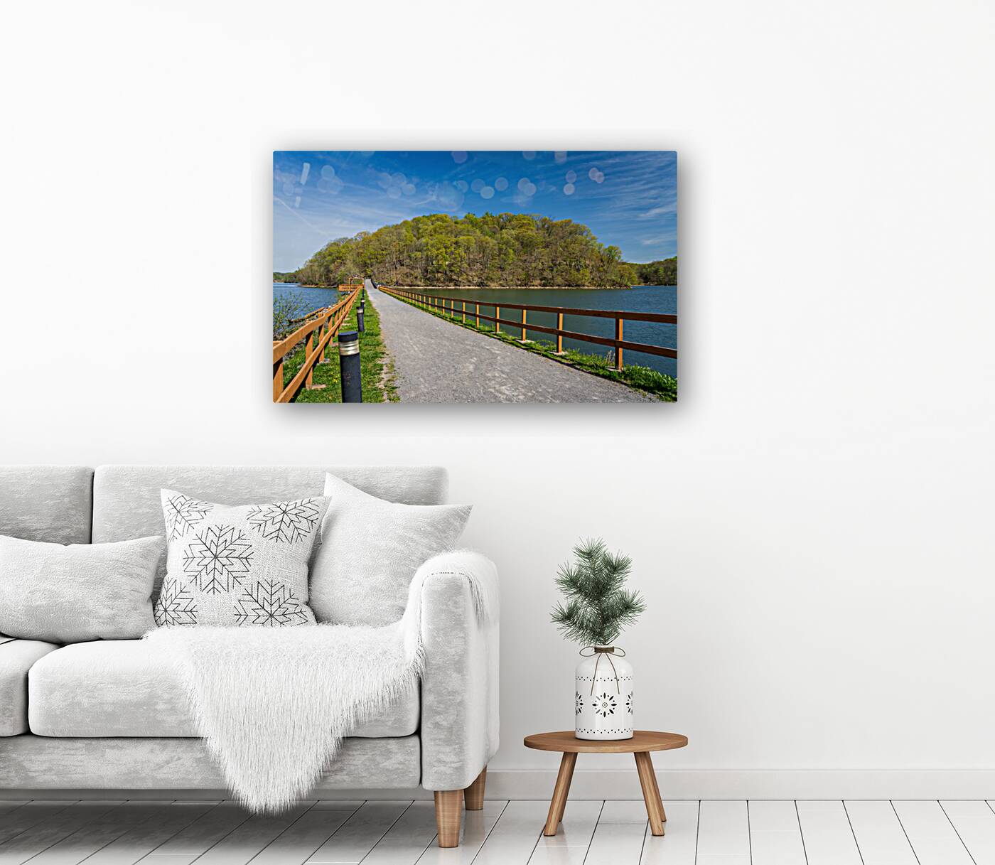 Pathway to spring leaves in Cheat Lake Morgantown WV Reproduction