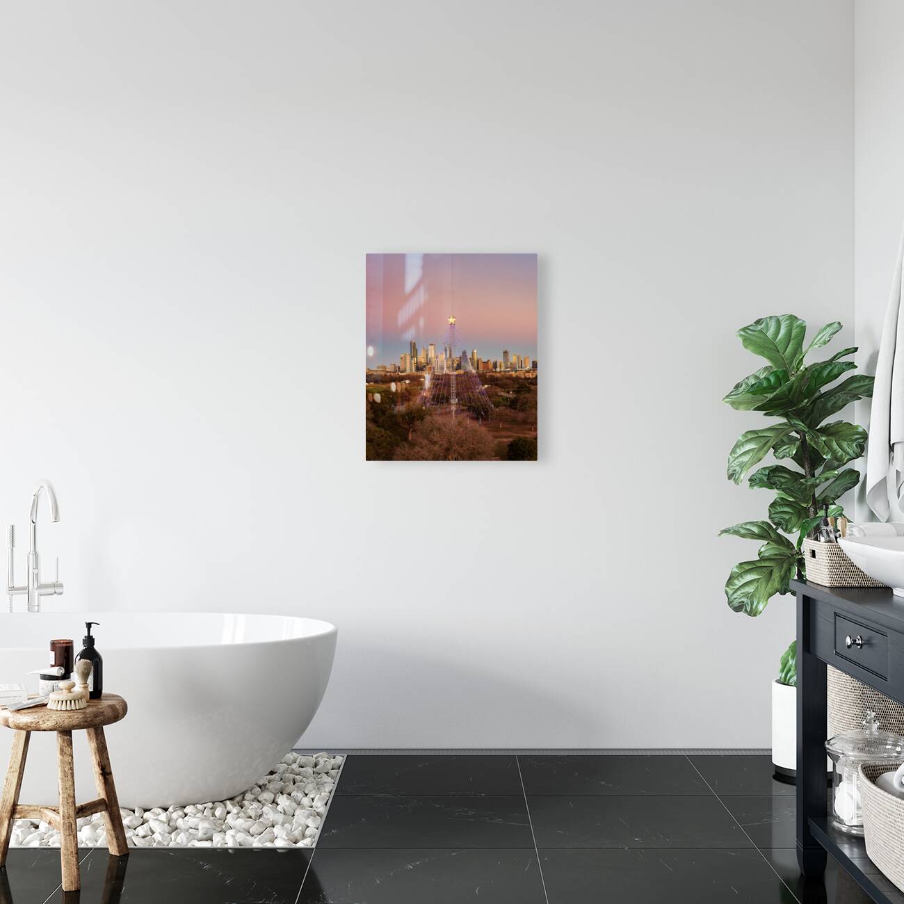 Cityscape of downtown Austin from the west in Zilker park 2025 Reproduction