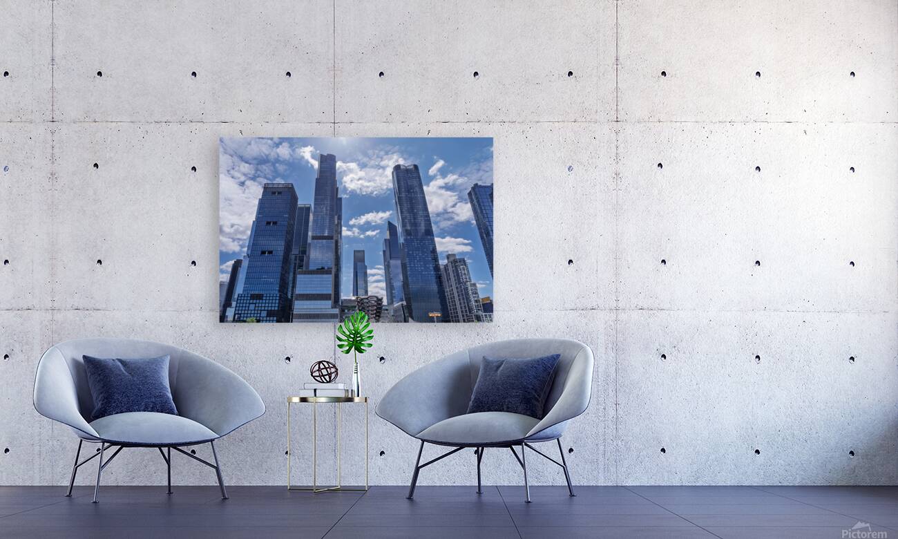 Tall office and apartment buidlings above Hudson Yards in New Yo Reproduction