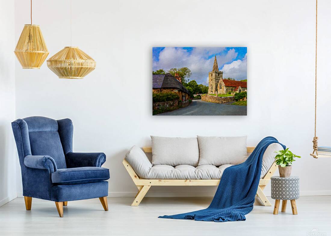 St Peters Church Shorwell Isle of Wight oil painting Reproduction