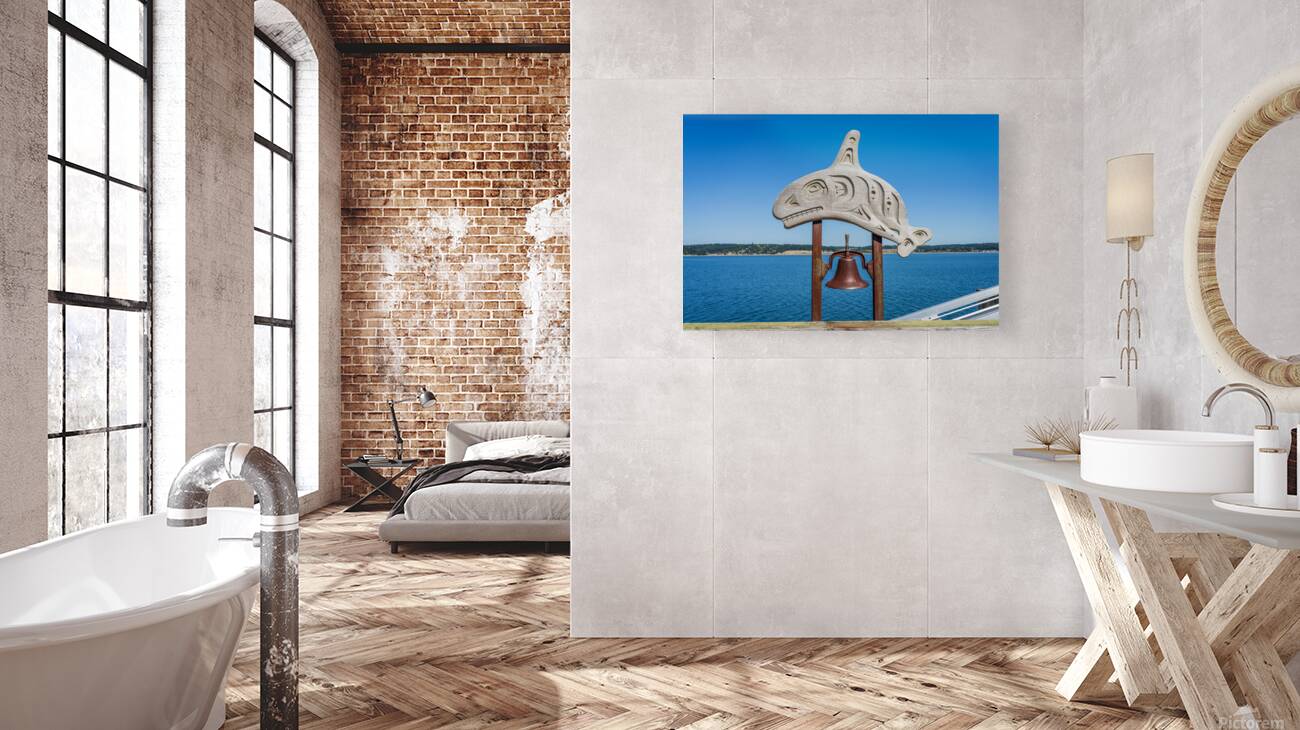 Ring bell when whale spotted off Coupeville wharf on Whidbey Isl Reproduction