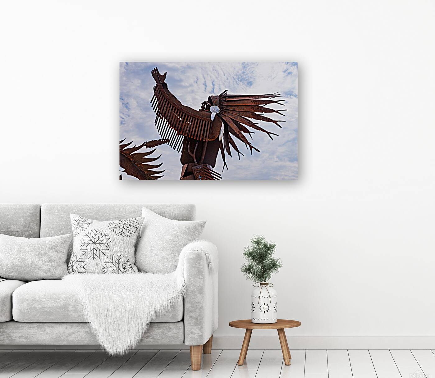 The Salmon Chief metal sculpture in Entiat City Park Washington  Reproduction