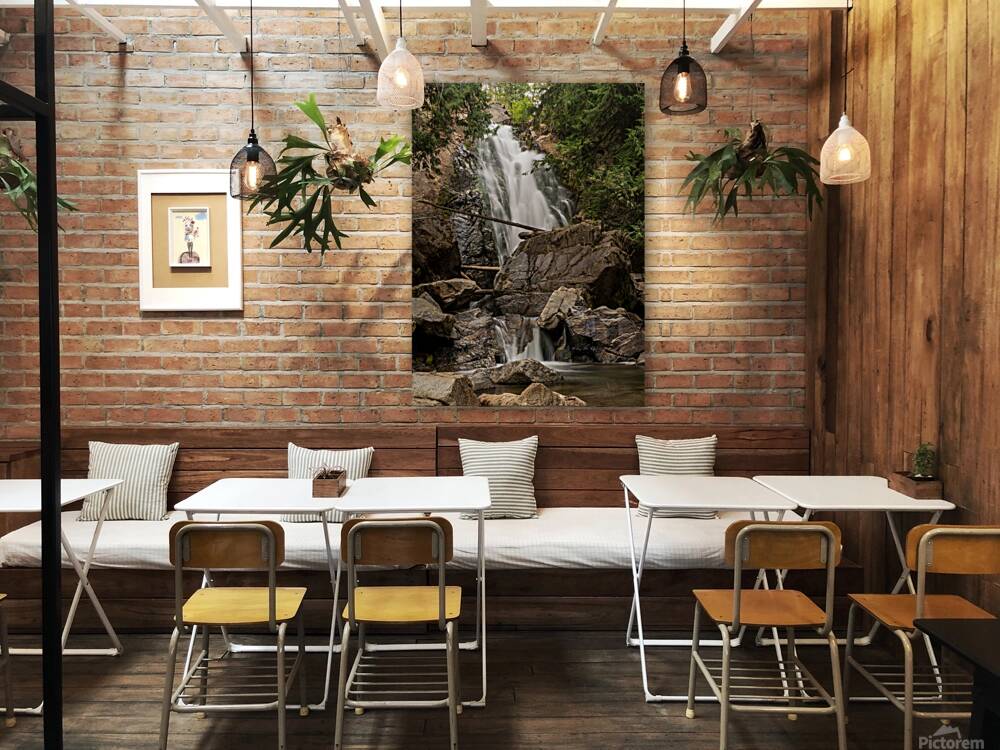 Falls Creek Falls near Winthrop in Cascade Mountains in Washingt Reproduction