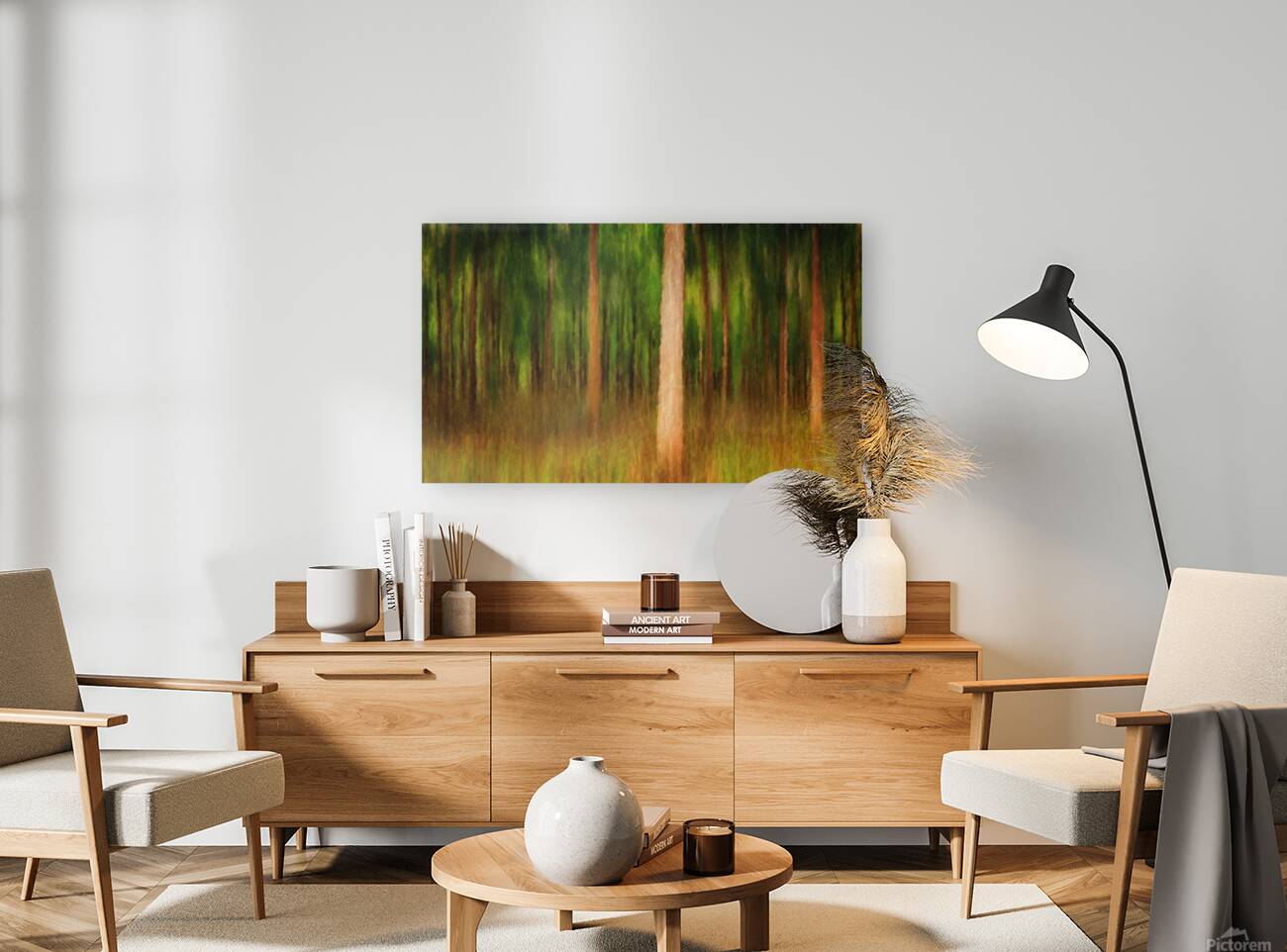 Oil painting impression of mahogany forest Reproduction