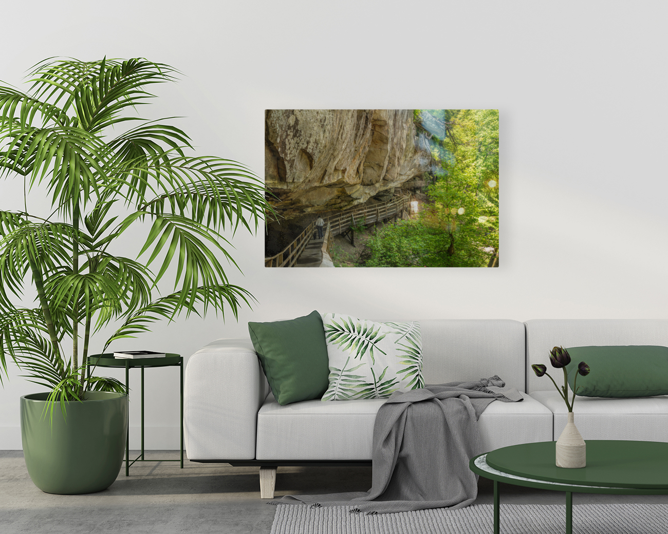 Boardwalk in Audra State Park near Buckhannon in West Virginia Reproduction