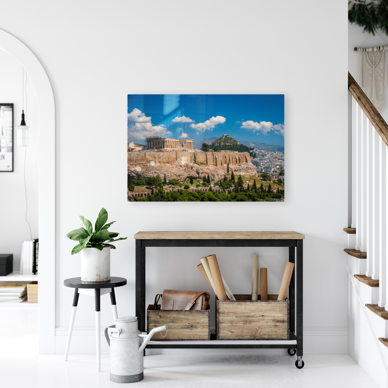 Panorama of city of Athens from Lycabettus hill Reproduction