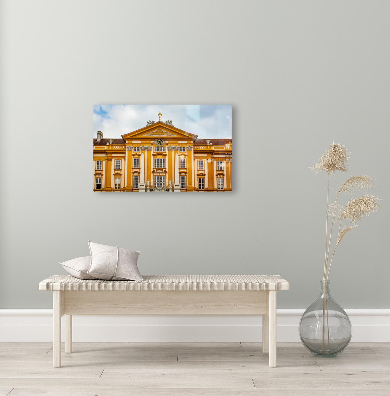 Exterior of Melk Abbey in Austria Reproduction