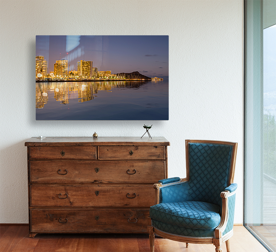 Panorama of Waikiki Honolulu Hawaii Reproduction